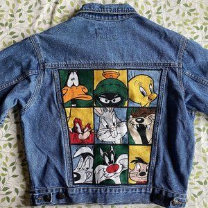 90s Looney Tunes Acme Kids Warner Bros. Inc. Embroidered Jean Jacket